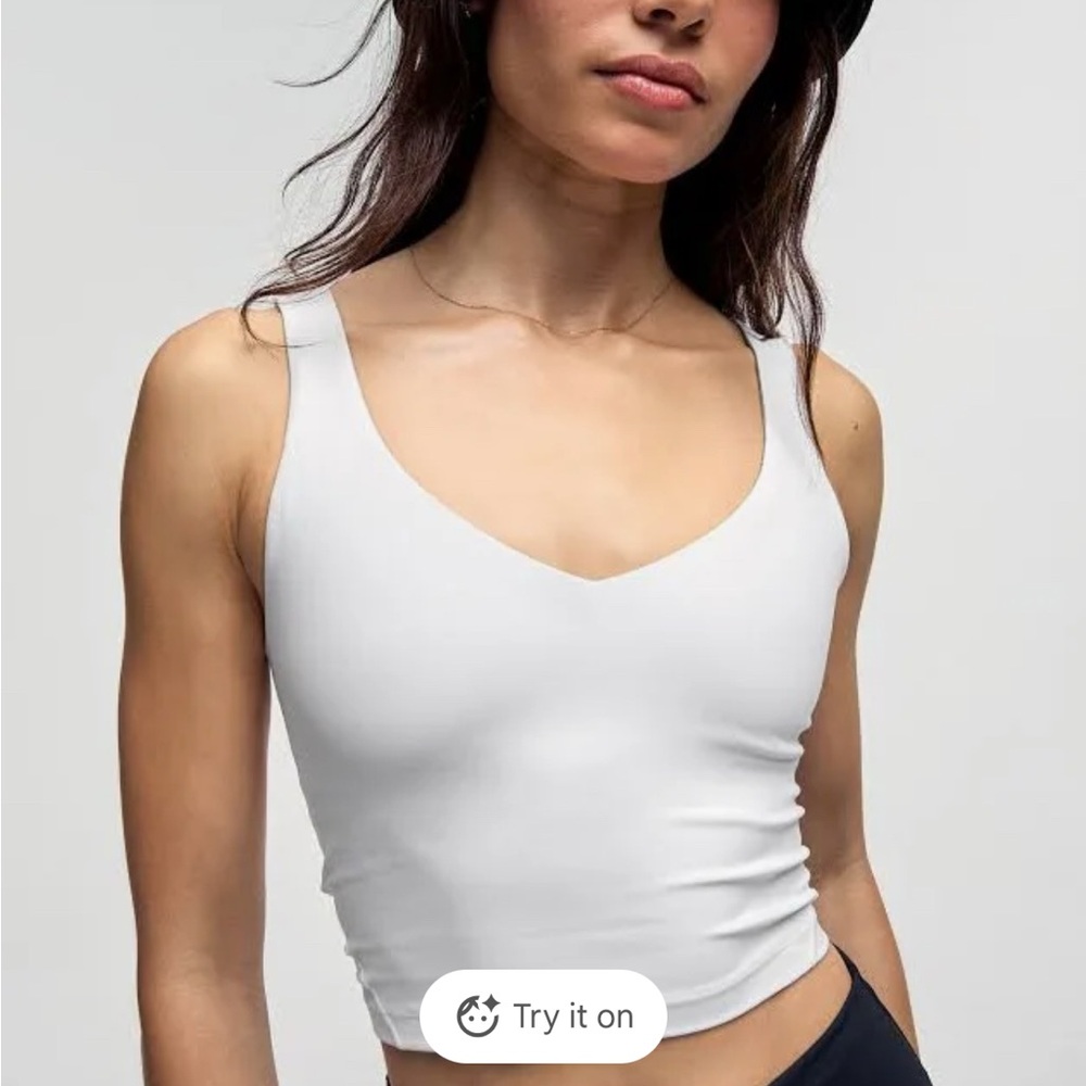Lululemon Athletica White Crop Top